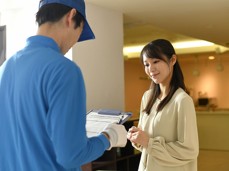 クリーニング終了後